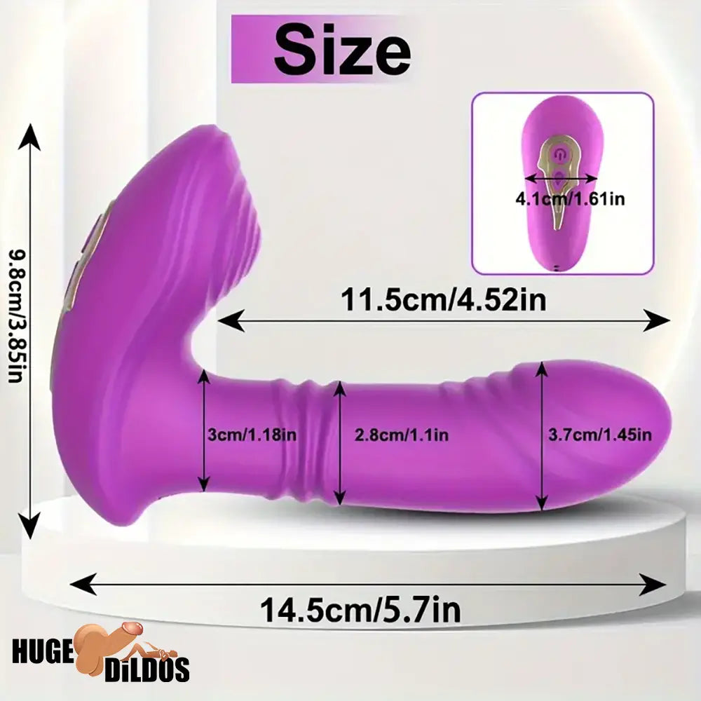 5.7in Vibrating Thrusting Flapping Wearable Dildo G Spot Orgasm Vibrator