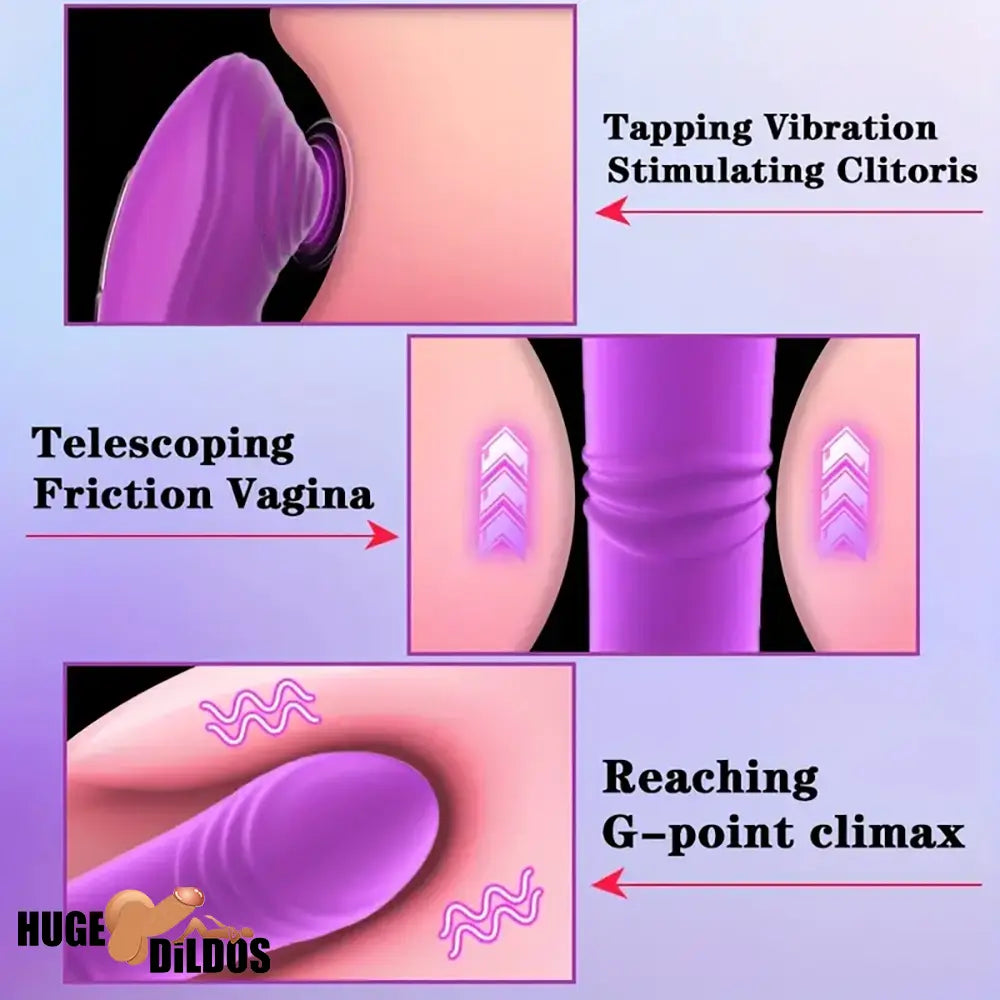 5.7in Vibrating Thrusting Flapping Wearable Dildo G Spot Orgasm Vibrator