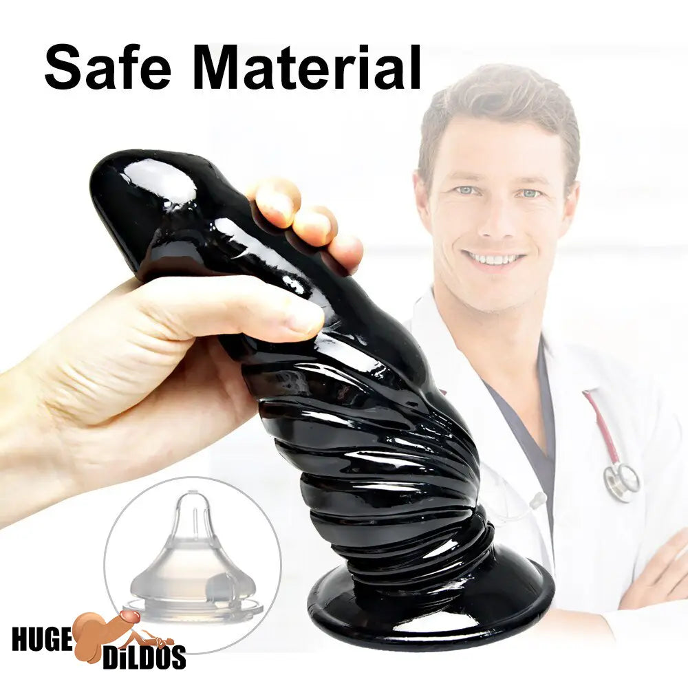 6.4in 8.4in Fantasy Big Black Dildo For Male Female Anal Vaginal Sex Toy