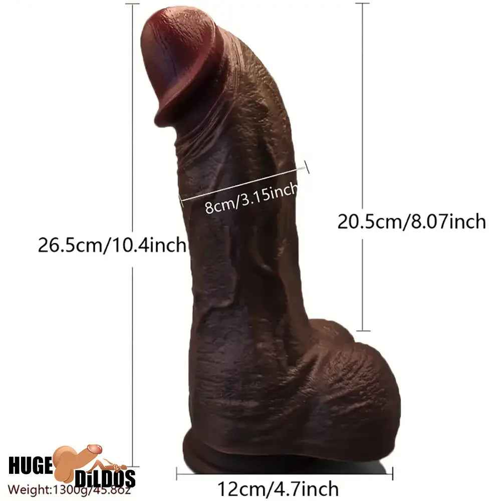 10.4in Realistic Curved Thick Big G-Spot Stimulator Dildo For Anus Clit