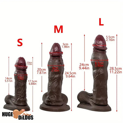 6.88in 9.64in 11.22in Realistic Big G-Spot Silicone Dildo For Anus Clit