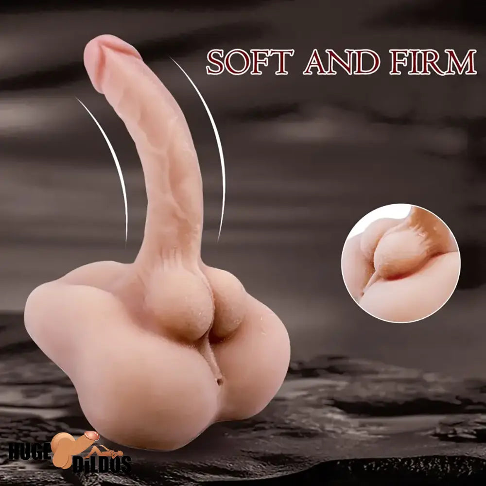 7.1in Real Silicone Flexible Dildo Torso With Anus For Female Gay Couples