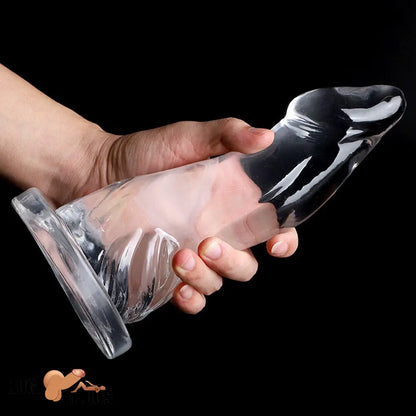 7.48in 8.46in 9.44in Clear Big Dildo Sex Toy For Clit Orgasm Pleasure