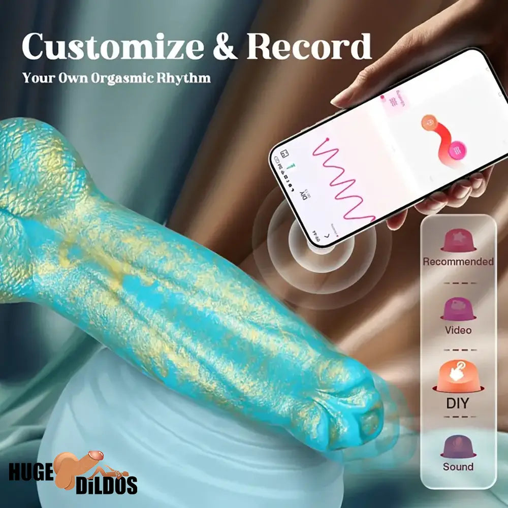 8.7in App Controlled Wearable Vibrating Dog Odd Dildo Remote Anal Vibrator