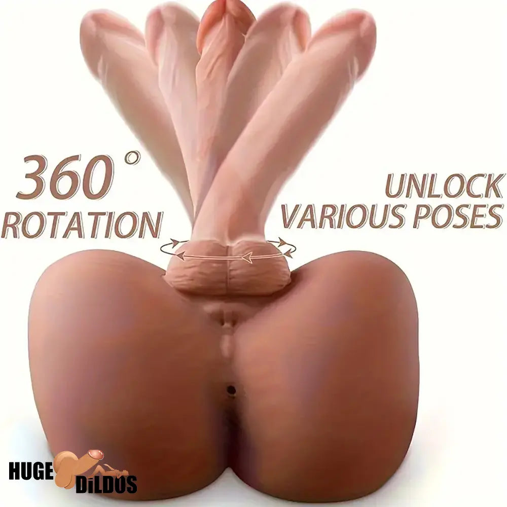 7.87in Premium Realistic Silicone Flexible Dildo Sex Torso With Muscle