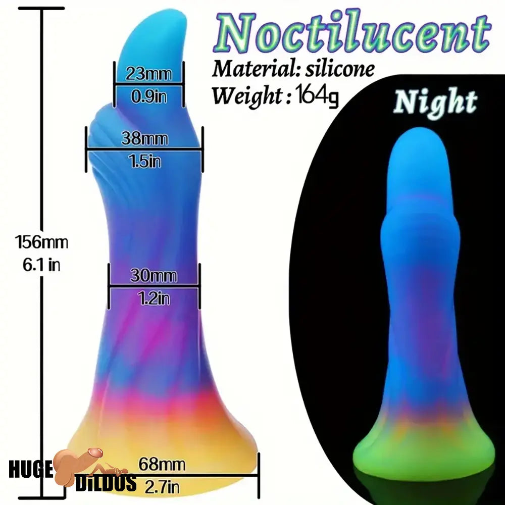 6in 6.1in 6.7in 7.1in Soft Silicone Luminous Monster Anal Cock Clit Dildo