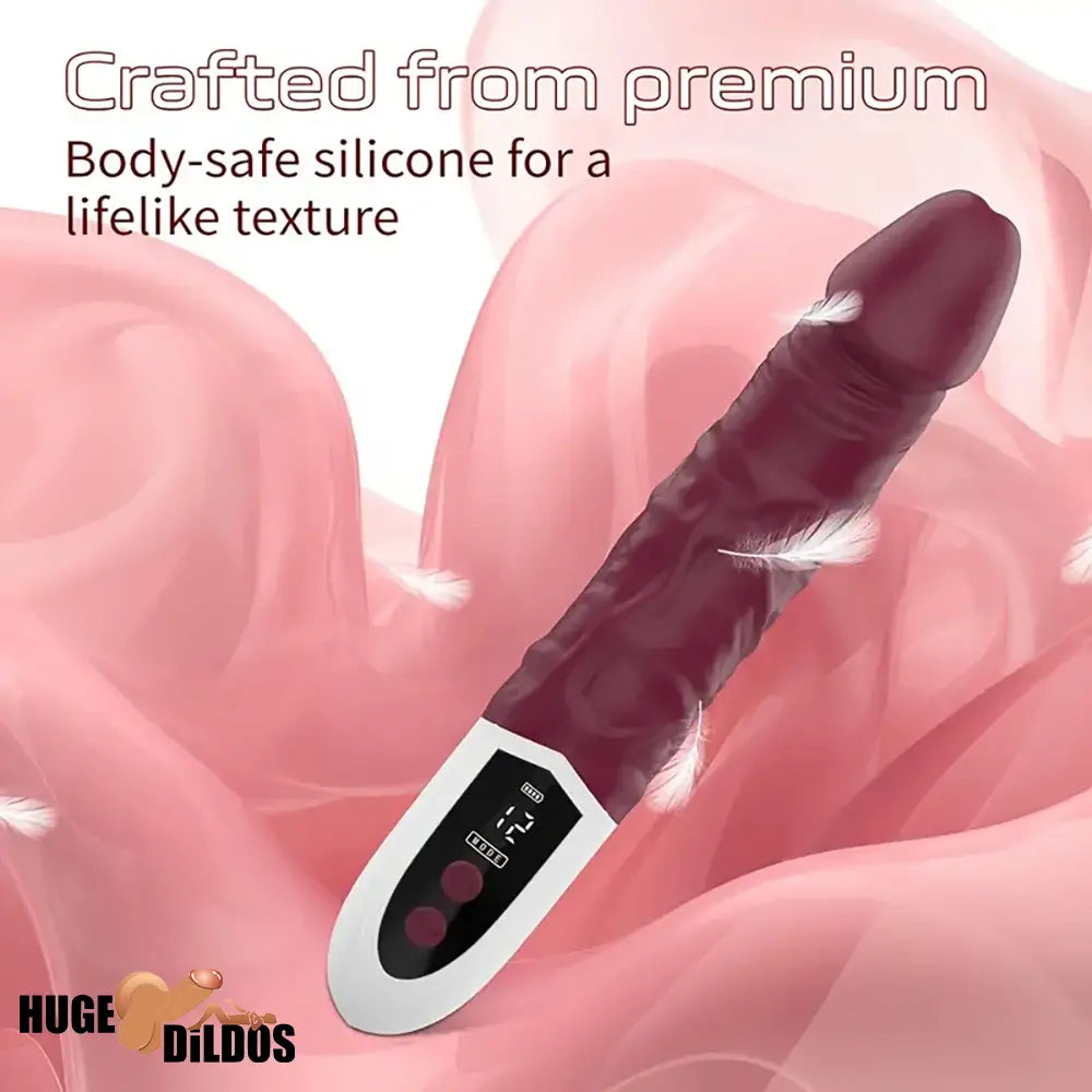 8.97in Premium Silicone Vibrating Realistic Female Dildo Clit Vibrator