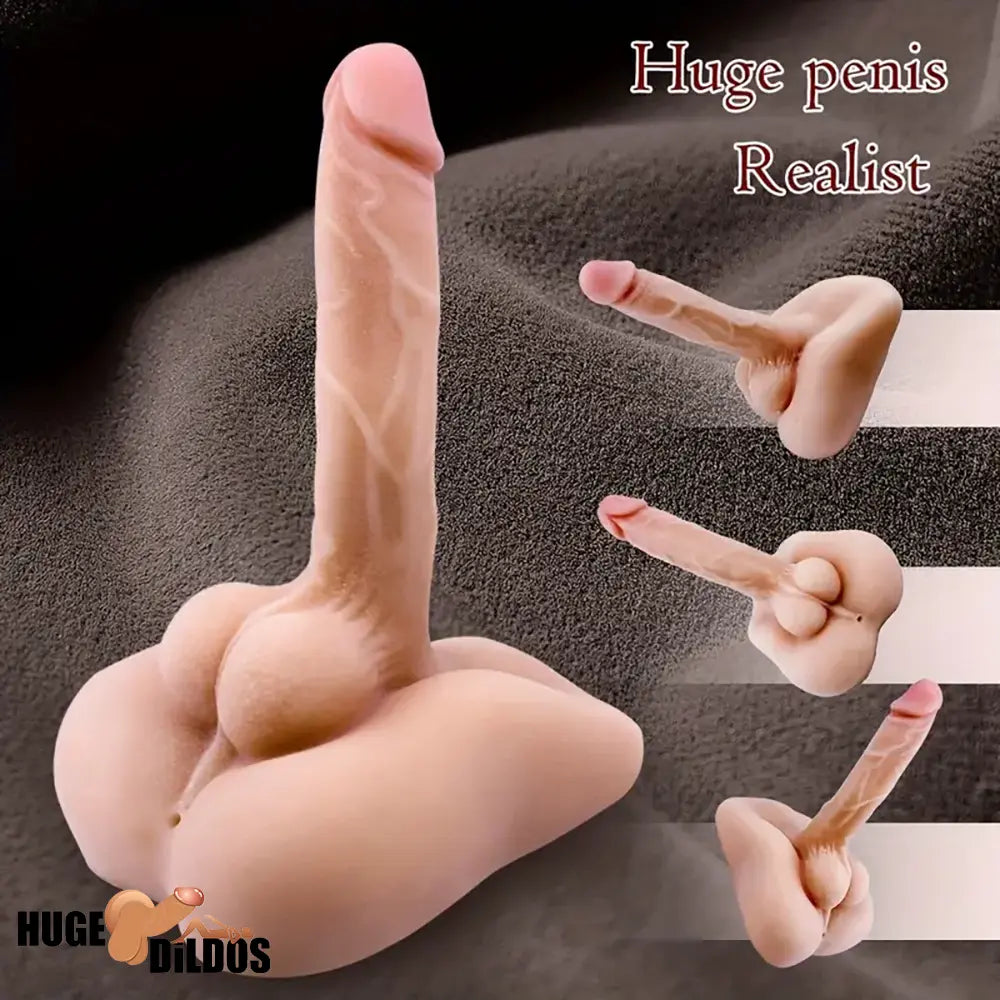 7.1in Real Silicone Flexible Dildo Torso With Anus For Female Gay Couples