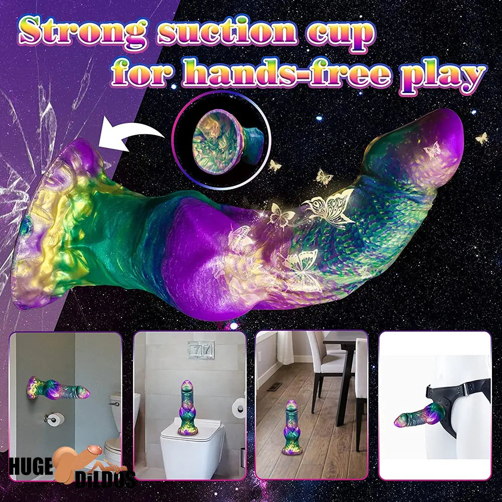 9.06in Silicone Soft Fantasy Big Wolf Knot Female Dildo With Suction Cup