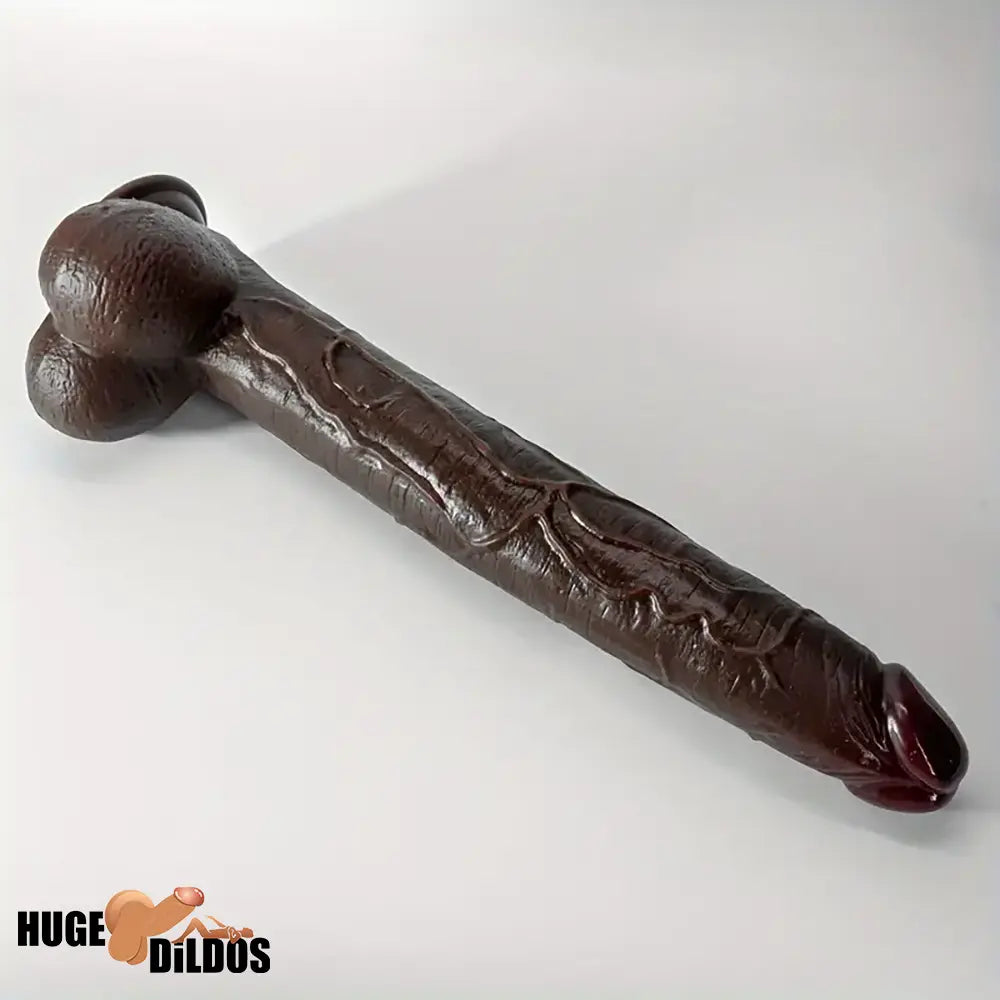 12.2in 14.1in 16.5in Extra Long Big Ebony Silicone Dildo For Women Men