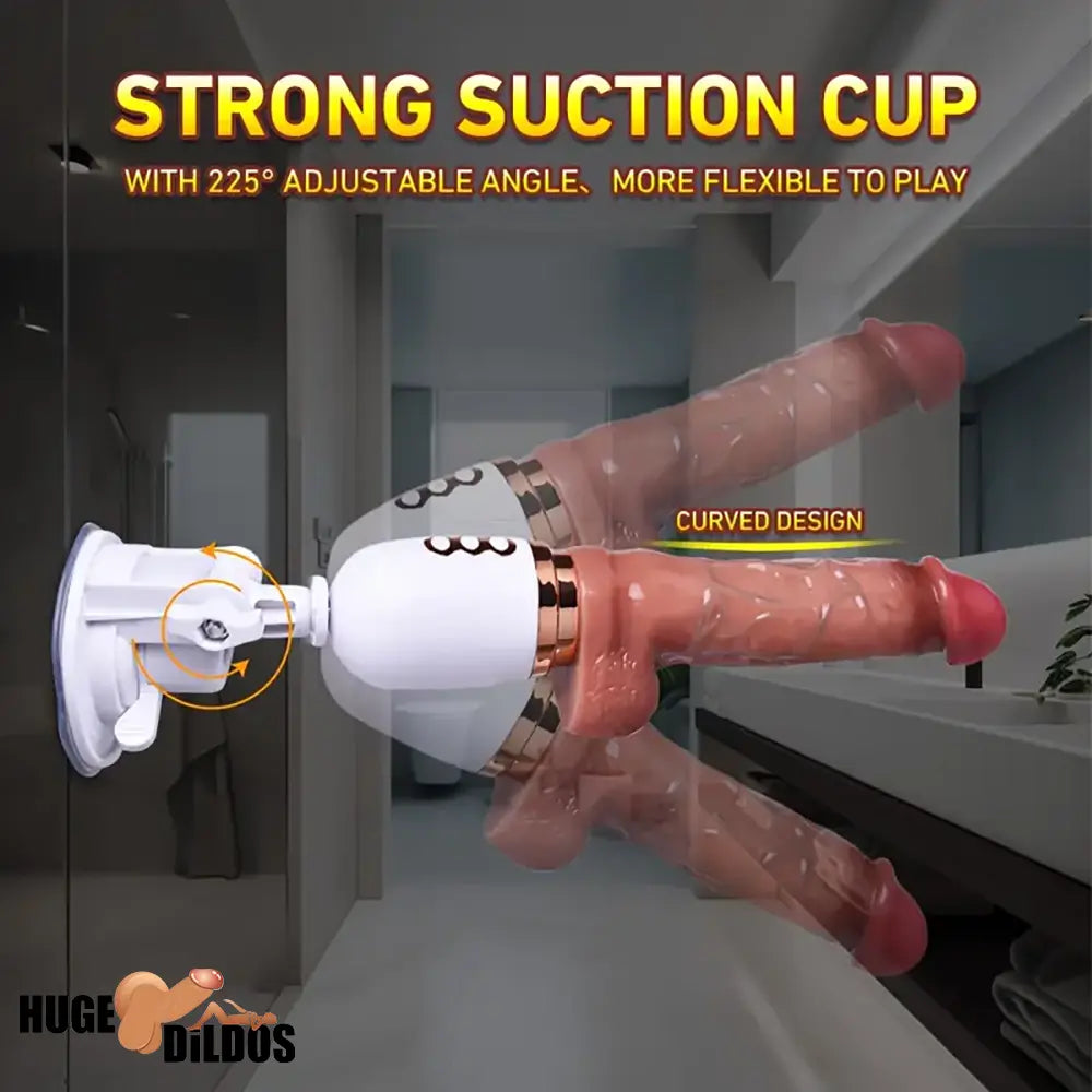 5.51in Lifelike Silicone Heating Thrusting Rotating Vibrating Dildo Machine