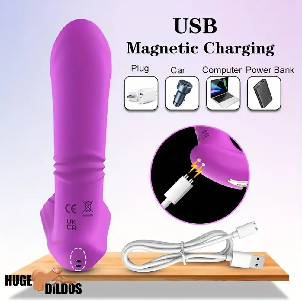 5.7in Vibrating Thrusting Flapping Wearable Dildo G Spot Orgasm Vibrator