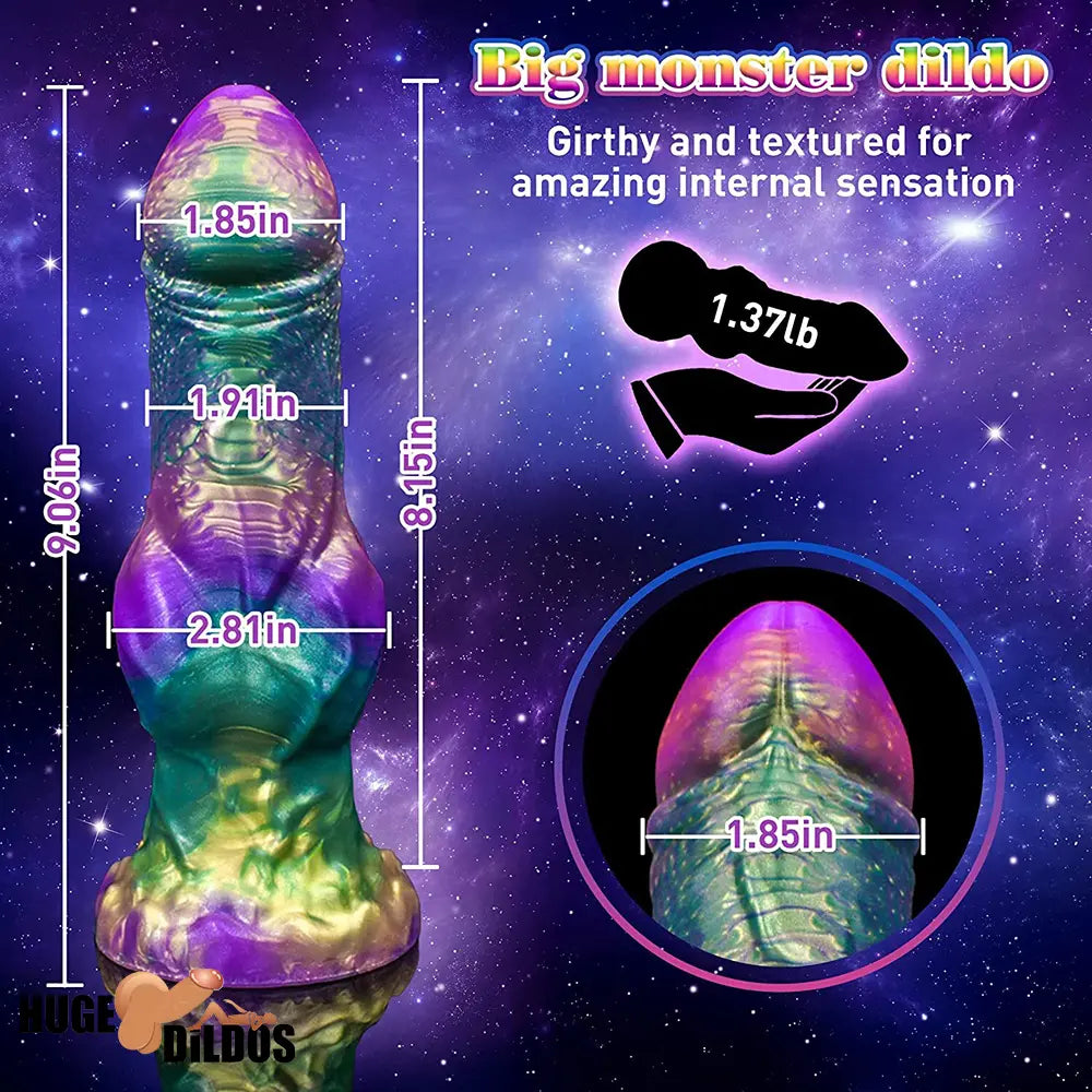 9.06in Silicone Soft Fantasy Big Wolf Knot Female Dildo With Suction Cup