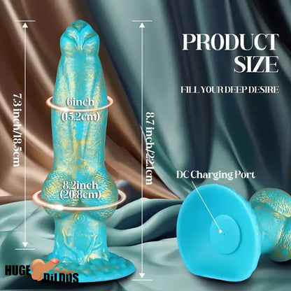 8.7in App Controlled Wearable Vibrating Dog Odd Dildo Remote Anal Vibrator