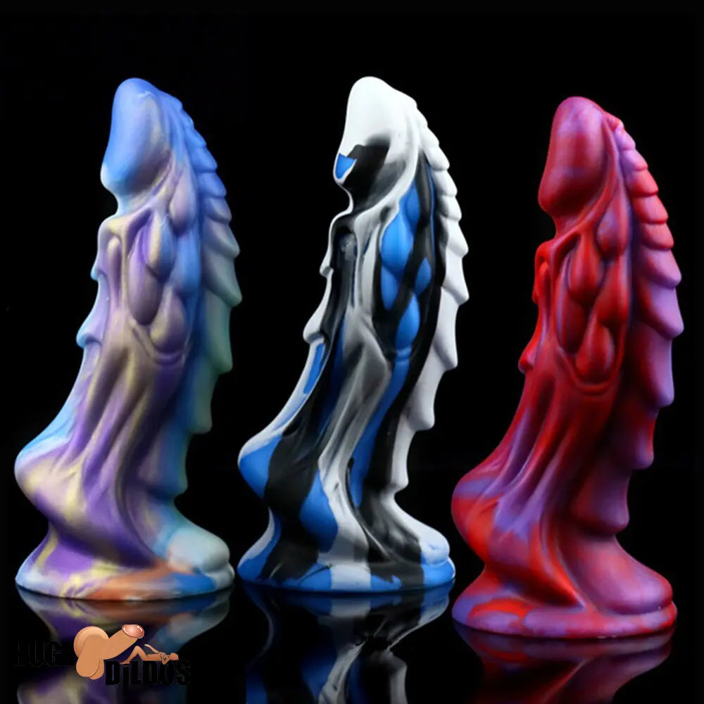 7.67in Silicone Soft Fantasy Dragon Dildo With Suction Cup Cock Toy