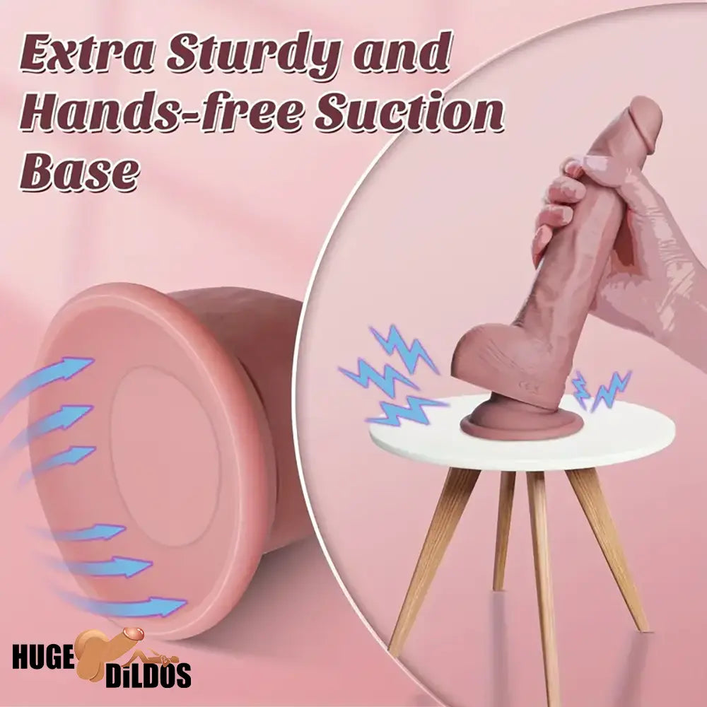 9.1in Silicone Thrusting Vibrating Dual Motors Remote Control Clit Dildo