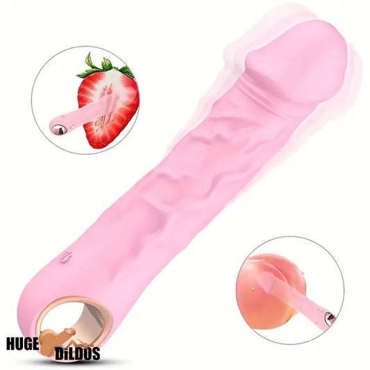 7.08in Liquid Silicone Bendable Soft Vibrating Electric Dildo For Women