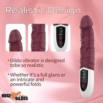 8.97in Premium Silicone Vibrating Realistic Female Dildo Clit Vibrator