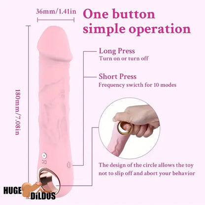 7.08in Liquid Silicone Bendable Soft Vibrating Electric Dildo For Women