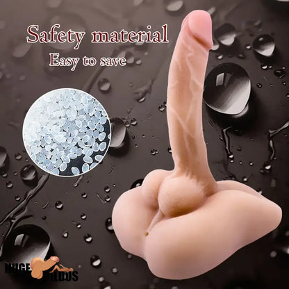 7.1in Real Silicone Flexible Dildo Torso With Anus For Female Gay Couples