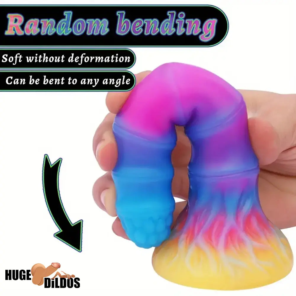 6in 6.1in 6.7in 7.1in Soft Silicone Luminous Monster Anal Cock Clit Dildo