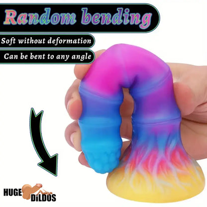 6in 6.1in 6.7in 7.1in Soft Silicone Luminous Monster Anal Cock Clit Dildo