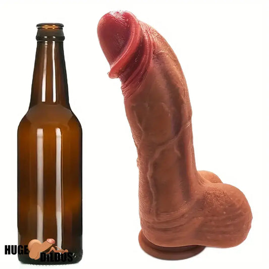 10.4in Realistic Curved Thick Big G-Spot Stimulator Dildo For Anus Clit