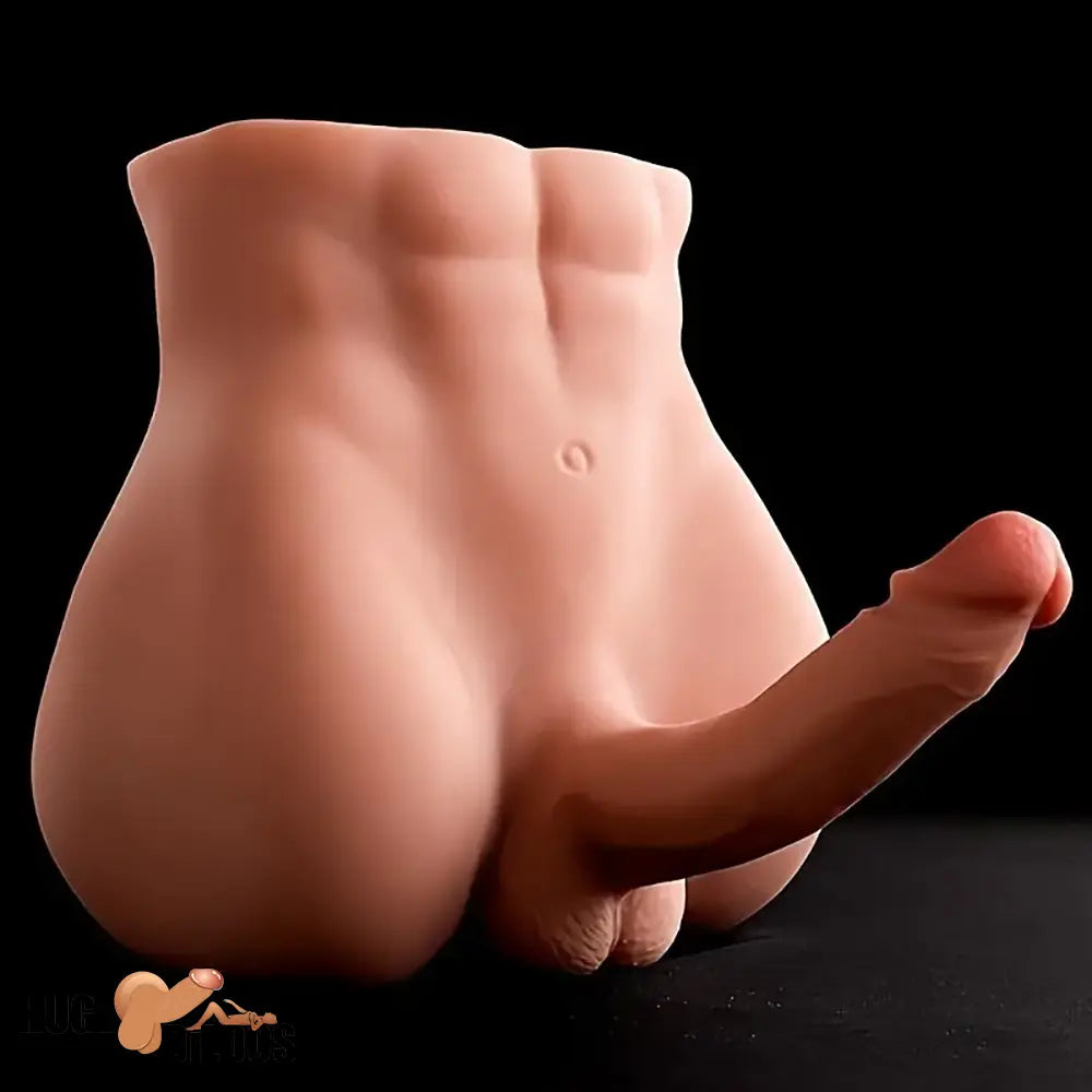 7.87in Premium Realistic Silicone Flexible Dildo Sex Torso With Muscle