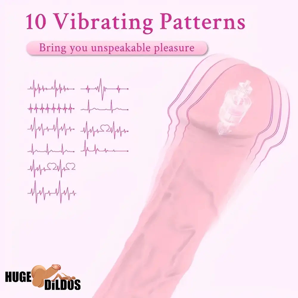 7.08in Liquid Silicone Bendable Soft Vibrating Electric Dildo For Women