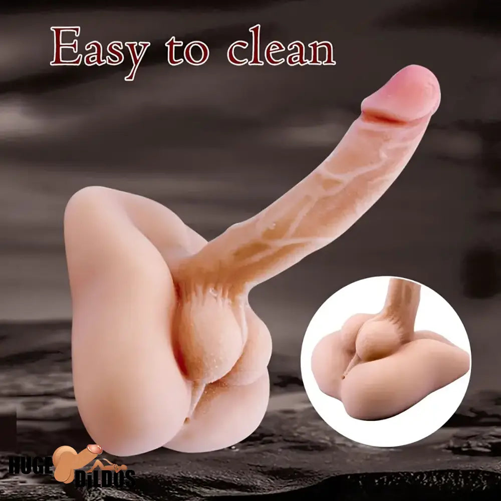 7.1in Real Silicone Flexible Dildo Torso With Anus For Female Gay Couples