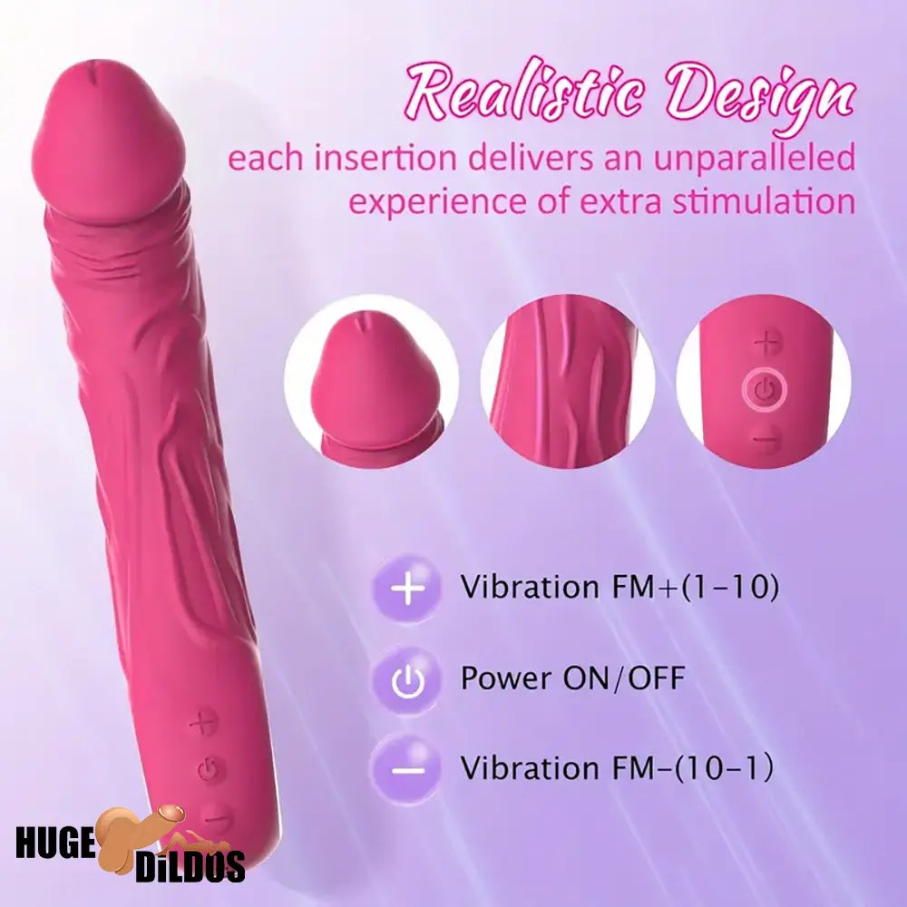 8.6in Premium Silicone Vibrating Realistic Electric Dildo Women Vibrator