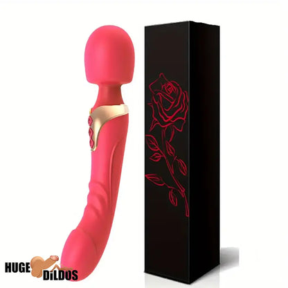 9.96in Dual Motor Silicone Large Wand G-Spot Vibrating Electric Dildo