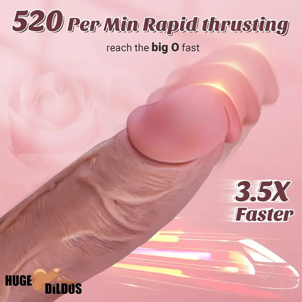9.1in Silicone Thrusting Vibrating Dual Motors Remote Control Clit Dildo