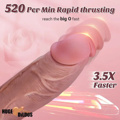 9.1in Silicone Thrusting Vibrating Dual Motors Remote Control Clit Dildo