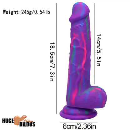 7.3in Superb Silicone Real Feeling Soft Dildo For Prostate Clit Sex Toy