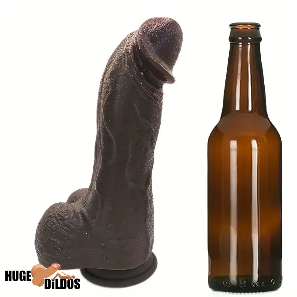 10.4in Realistic Curved Thick Big G-Spot Stimulator Dildo For Anus Clit