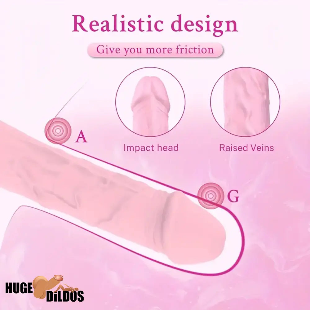7.08in Liquid Silicone Bendable Soft Vibrating Electric Dildo For Women