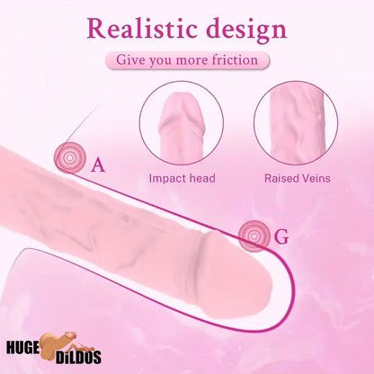 7.08in Liquid Silicone Bendable Soft Vibrating Electric Dildo For Women