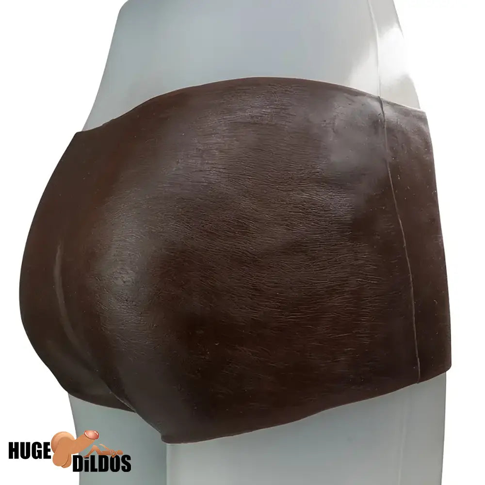 6.29in Wearable Silicone Ebony Hollow Dildo Pants With Builtin Skeleton