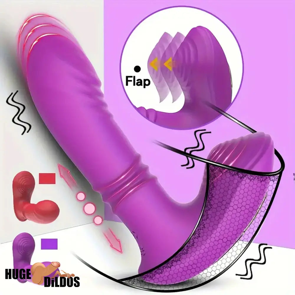 5.7in Vibrating Thrusting Flapping Wearable Dildo G Spot Orgasm Vibrator