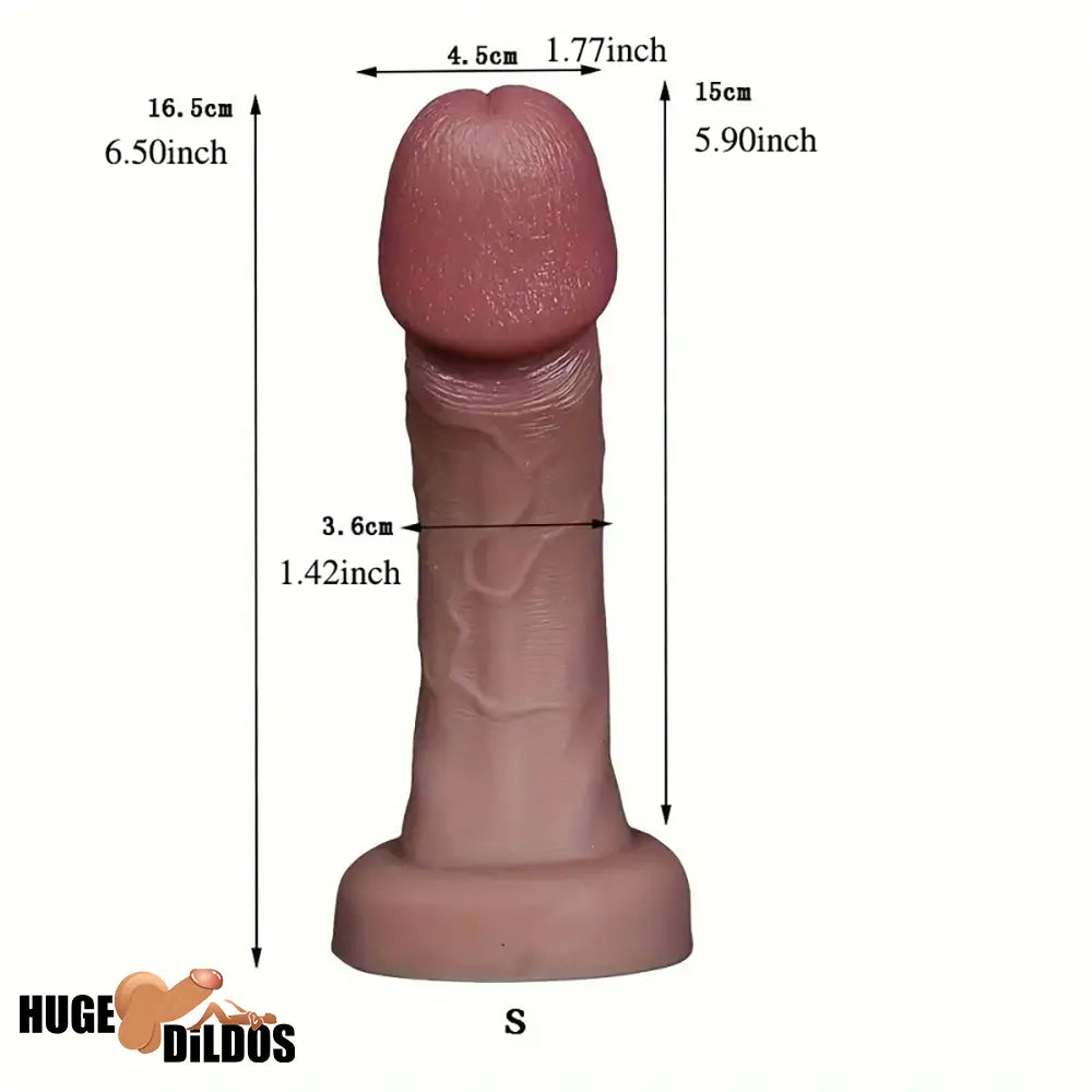 6.5in 7.09in 8.66in Sexy Big Head Silicone Soft Realistic Prostate Dildo