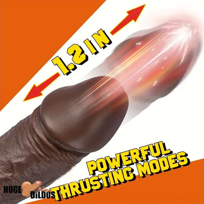 8.7in Silicone 4in1 Heating Thrusting Vibrating Rotation Remote Auto Dildo
