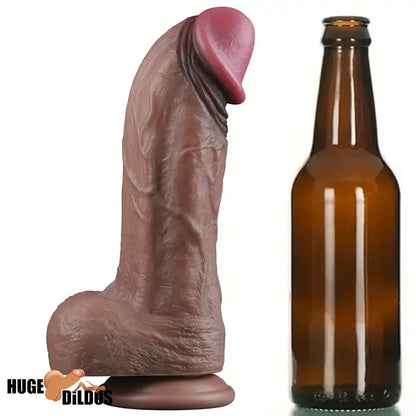 10.4in Realistic Curved Thick Big G-Spot Stimulator Dildo For Anus Clit