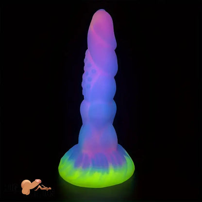 8.14in Flexible Silicone Soft Big Dildo Luminous Monster Big Penis Toy