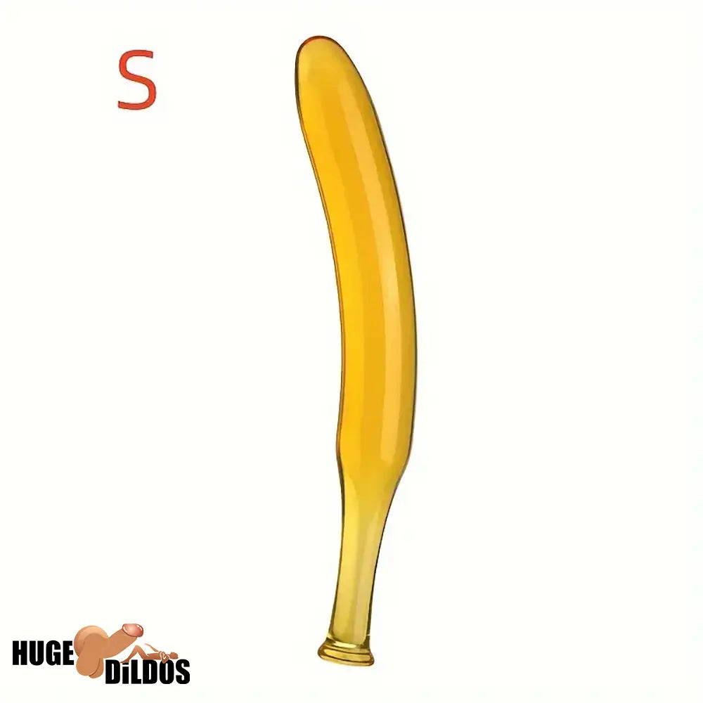 7.09in 7.48in 9.65in Glass Banana Dildo For For Men Women Adult Anal Toy