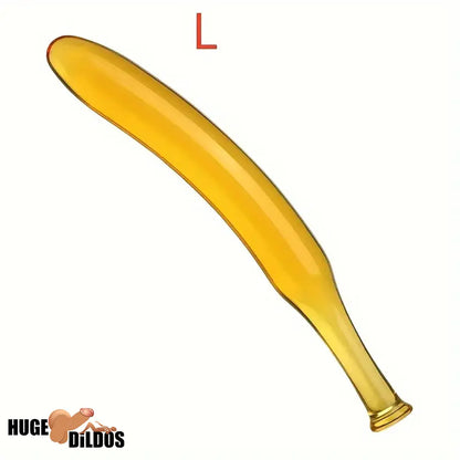 7.09in 7.48in 9.65in Glass Banana Dildo For For Men Women Adult Anal Toy