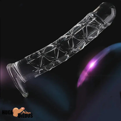 6.5in Clear Unisex Glass Crystal Dildo For Female Male Lesbian Gay Cock