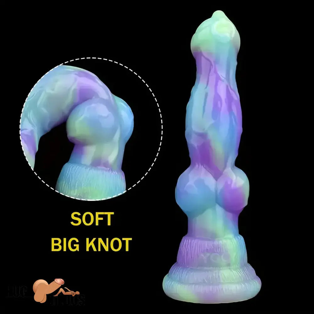 7.09in Fantasy Monster Dog Knot Silicone Soft Cock Dildo For Anus Play