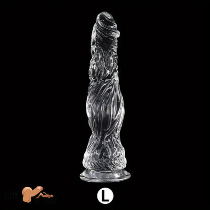 9.5in 10.7in 11.8in Clear Crystal Huge Animal Dildo For Love Cock Sex Toy