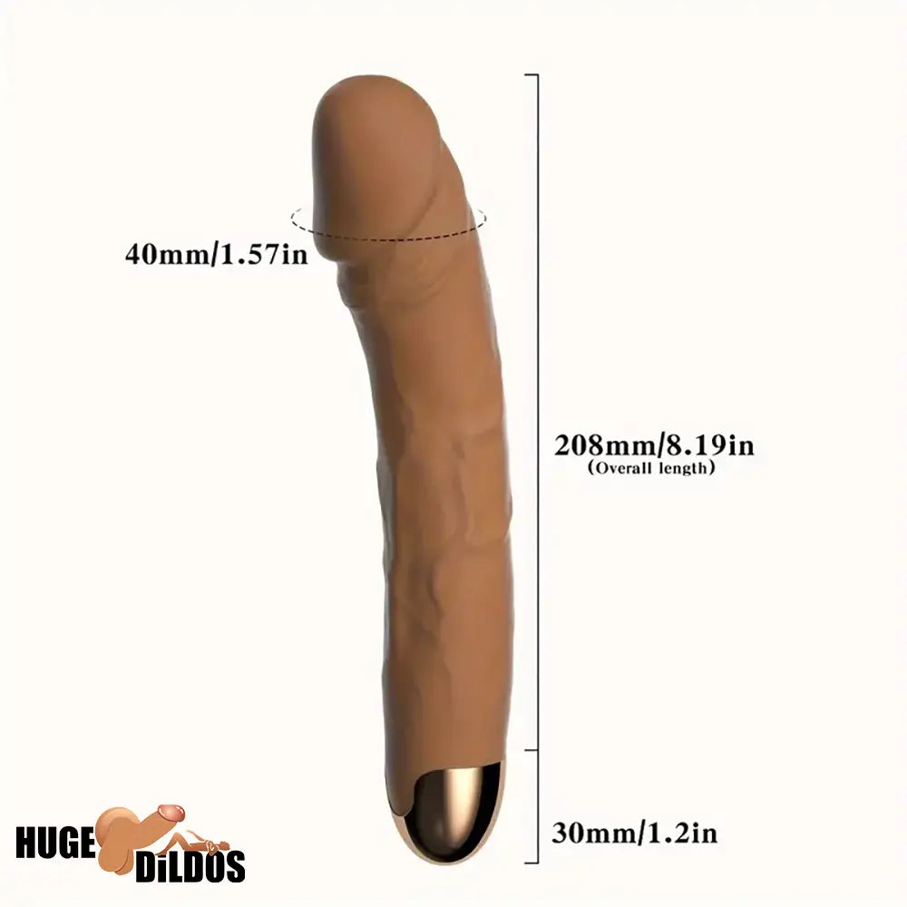 8.19in Big Vibrating Rotation Auto Dildo BDSM Sex Toy For G Spot Orgasm